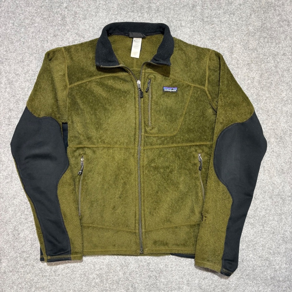 Patagonia R2 Regulator Fleece Jacket Mens Medium Green Full Zip Polartec 25136